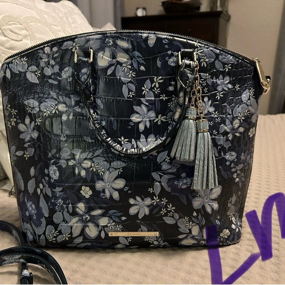 Brahmin Floral Blue Duxbury